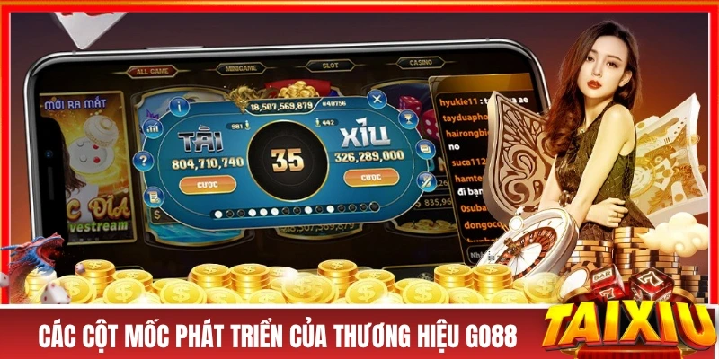 Các cột mốc phát triển của thương hiệu GO88